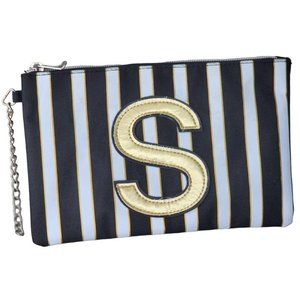 Justice Girl's Striped Initial Letter S Accessories Bag